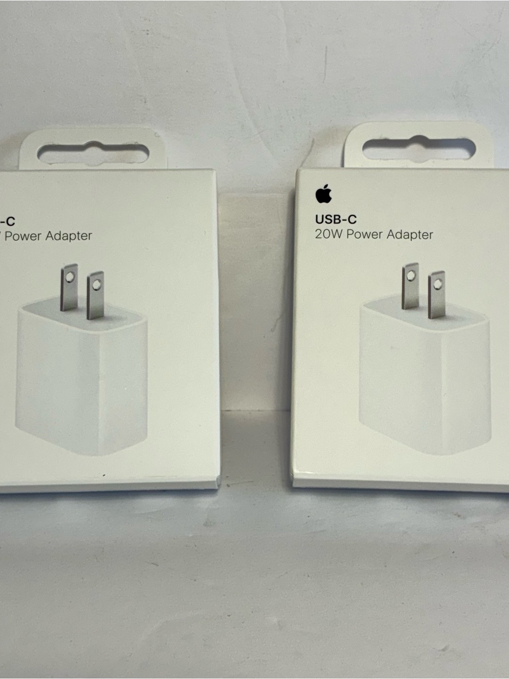 Lot of 2 Genuine Apple 20W USB-C Power Adapters A2305 MWVV3AM/A 1 Sealed 1 Open